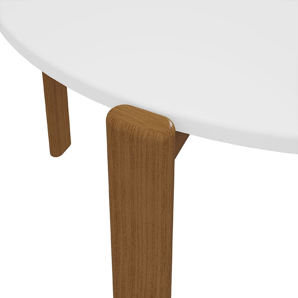 Manhattan Comfort Gales Mid-Century Modern Dining Table Matte White DT-82705-WH