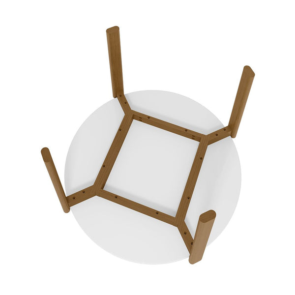 Manhattan Comfort Gales Mid-Century Modern Dining Table Matte White DT-82705-WH