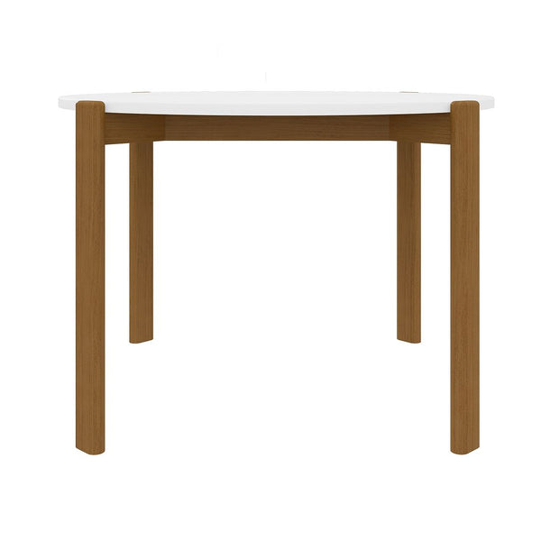 Manhattan Comfort Gales Mid-Century Modern Dining Table Matte White DT-82705-WH