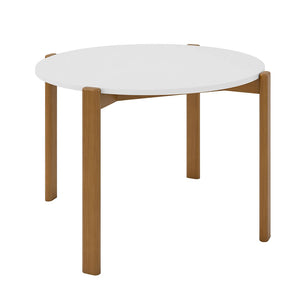 Manhattan Comfort Gales Mid-Century Modern Dining Table Matte White DT-82705-WH