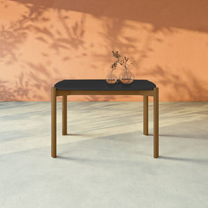 Manhattan Comfort Gales Mid-Century Modern Dining Table Matte Black DT-82901-BK