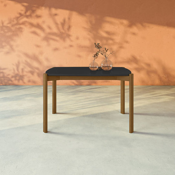 Manhattan Comfort Gales Mid-Century Modern Dining Table Matte Black DT-82901-BK