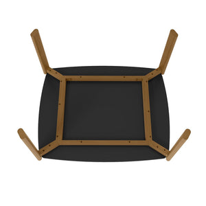 Manhattan Comfort Gales Mid-Century Modern Dining Table Matte Black DT-82901-BK