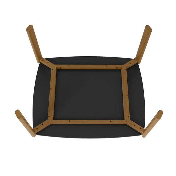 Manhattan Comfort Gales Mid-Century Modern Dining Table Matte Black DT-82901-BK