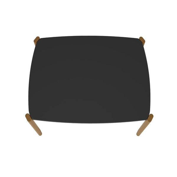 Manhattan Comfort Gales Mid-Century Modern Dining Table Matte Black DT-82901-BK