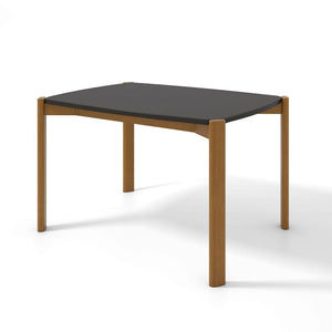 Manhattan Comfort Gales Mid-Century Modern Dining Table Matte Black DT-82901-BK