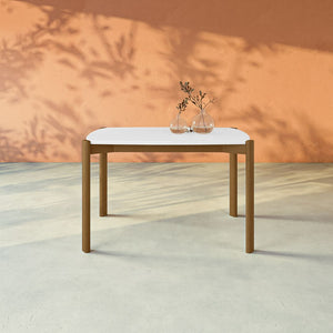 Manhattan Comfort Gales Mid-Century Modern Dining Table Matte White DT-82901-WH