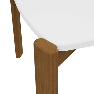Manhattan Comfort Gales Mid-Century Modern Dining Table Matte White DT-82901-WH