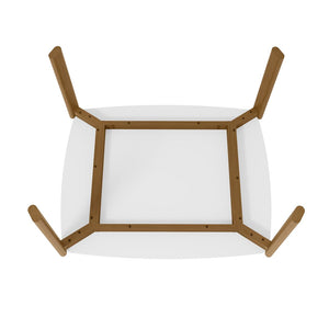 Manhattan Comfort Gales Mid-Century Modern Dining Table Matte White DT-82901-WH