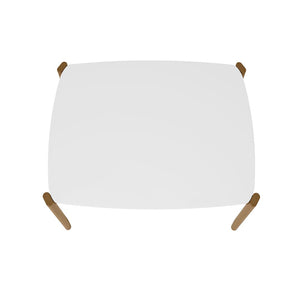 Manhattan Comfort Gales Mid-Century Modern Dining Table Matte White DT-82901-WH