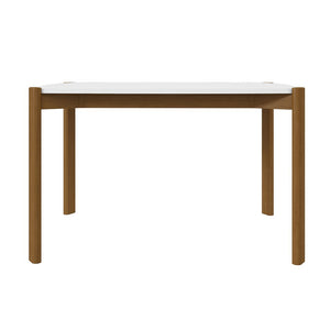 Manhattan Comfort Gales Mid-Century Modern Dining Table Matte White DT-82901-WH