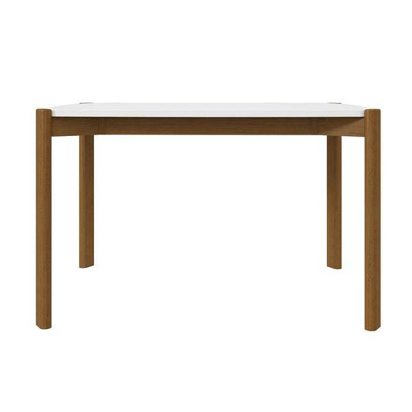Manhattan Comfort Gales Mid-Century Modern Dining Table Matte White DT-82901-WH