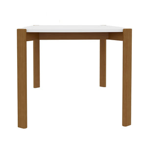 Manhattan Comfort Gales Mid-Century Modern Dining Table Matte White DT-82901-WH
