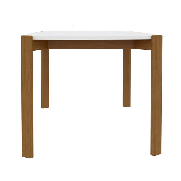 Manhattan Comfort Gales Mid-Century Modern Dining Table Matte White DT-82901-WH