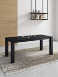 Rockaway 70.86 Dining Table in Black DT02-BK Manhattan Comfort