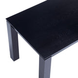 Rockaway 70.86 Dining Table in Black DT02-BK Manhattan Comfort