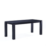 Rockaway 70.86 Dining Table in Black DT02-BK Manhattan Comfort