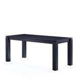 Rockaway 70.86 Dining Table in Black DT02-BK Manhattan Comfort