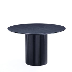 Hathaway 47.24 Round Dining Table in Black DT03-BK Manhattan Comfort