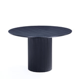 Hathaway 59.05 Round Dining Table in Black DT05-BK Manhattan Comfort