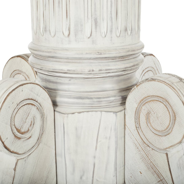 Safavieh Forest Drop Leaf Dining Table - Timeless Centerpiece With Pedestal Base For Flexible Dining Spaces Antique White DTB1000A