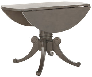 Safavieh Forest Drop Leaf Dining Table - Timeless Centerpiece With Pedestal Base For Flexible Dining Spaces Grey Wash DTB1000C