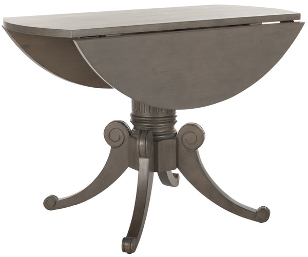 Safavieh Forest Drop Leaf Dining Table - Timeless Centerpiece With Pedestal Base For Flexible Dining Spaces Grey Wash DTB1000C