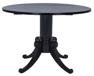 Safavieh Forest Drop Leaf Dining Table - Timeless Centerpiece With Pedestal Base For Flexible Dining Spaces Black DTB1000D