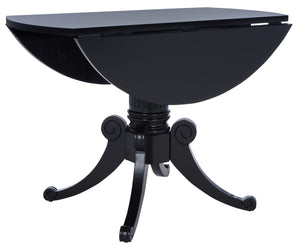 Safavieh Forest Drop Leaf Dining Table - Timeless Centerpiece With Pedestal Base For Flexible Dining Spaces Black DTB1000D