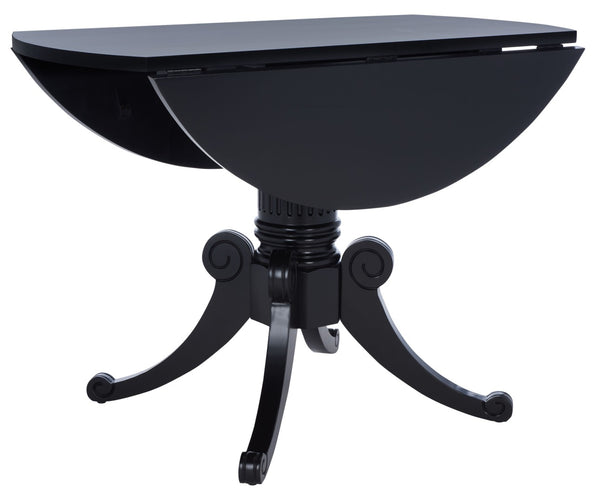 Safavieh Forest Drop Leaf Dining Table - Timeless Centerpiece With Pedestal Base For Flexible Dining Spaces Black DTB1000D