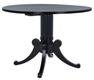 Safavieh Forest Drop Leaf Dining Table - Timeless Centerpiece With Pedestal Base For Flexible Dining Spaces Black DTB1000D