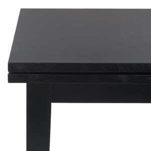 Safavieh Cullen Extendable Dining Table – Elegant Rubberwood Design For 4 To 6 Guests, Versatile For Any Space Black DTB1001A