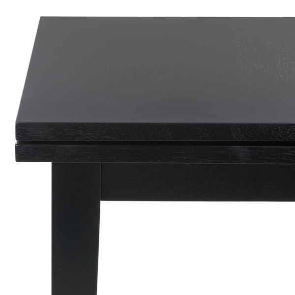 Safavieh Cullen Extendable Dining Table – Elegant Rubberwood Design For 4 To 6 Guests, Versatile For Any Space Black DTB1001A