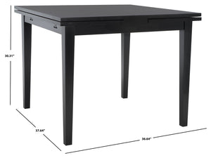 Safavieh Cullen Extendable Dining Table – Elegant Rubberwood Design For 4 To 6 Guests, Versatile For Any Space Black DTB1001A