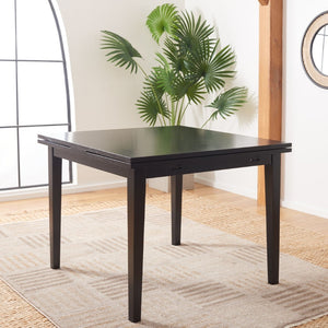 Safavieh Cullen Extendable Dining Table – Elegant Rubberwood Design For 4 To 6 Guests, Versatile For Any Space Black DTB1001A