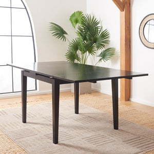 Safavieh Cullen Extendable Dining Table – Elegant Rubberwood Design For 4 To 6 Guests, Versatile For Any Space Black DTB1001A