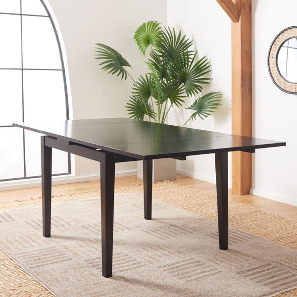 Safavieh Cullen Extendable Dining Table – Elegant Rubberwood Design For 4 To 6 Guests, Versatile For Any Space Black DTB1001A