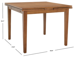 Safavieh Cullen Extendable Dining Table – Elegant Rubberwood Design For 4 To 6 Guests, Versatile For Any Space Brown DTB1001B