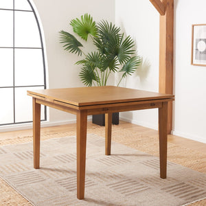 Safavieh Cullen Extendable Dining Table – Elegant Rubberwood Design For 4 To 6 Guests, Versatile For Any Space Brown DTB1001B