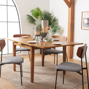 Safavieh Cullen Extendable Dining Table – Elegant Rubberwood Design For 4 To 6 Guests, Versatile For Any Space Brown DTB1001B
