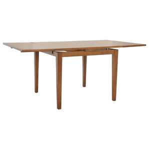 Safavieh Cullen Extendable Dining Table – Elegant Rubberwood Design For 4 To 6 Guests, Versatile For Any Space Brown DTB1001B