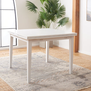 Safavieh Cullen Extendable Dining Table – Elegant Rubberwood Design For 4 To 6 Guests, Versatile For Any Space White DTB1001C