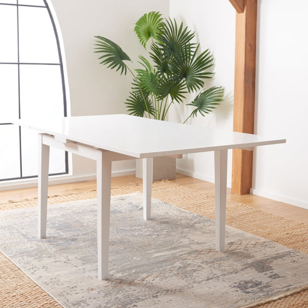 Safavieh Cullen Extendable Dining Table – Elegant Rubberwood Design For 4 To 6 Guests, Versatile For Any Space White DTB1001C