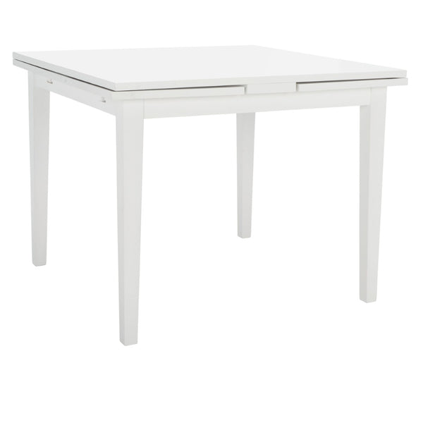 Safavieh Cullen Extendable Dining Table – Elegant Rubberwood Design For 4 To 6 Guests, Versatile For Any Space White DTB1001C