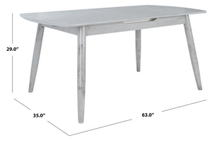 Safavieh Kyoga Auto-Extension Dining Table - Modern Dark Grey Centerpiece For Effortless Entertaining & Flexibility DTB1400B