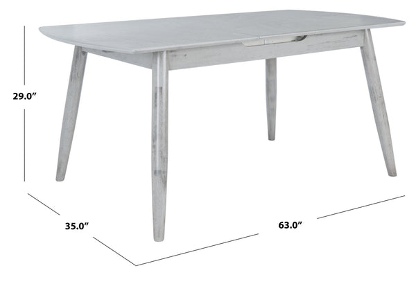 Safavieh Kyoga Auto-Extension Dining Table - Modern Dark Grey Centerpiece For Effortless Entertaining & Flexibility DTB1400B