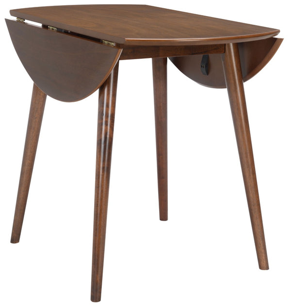 Safavieh Lovell Space-Saving Folding Round Dining Table – Stylish Design For Small Spaces And Versatile Use Walnut DTB1401A