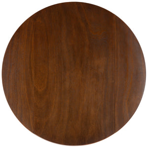 Safavieh Lovell Space-Saving Folding Round Dining Table – Stylish Design For Small Spaces And Versatile Use Walnut DTB1401A