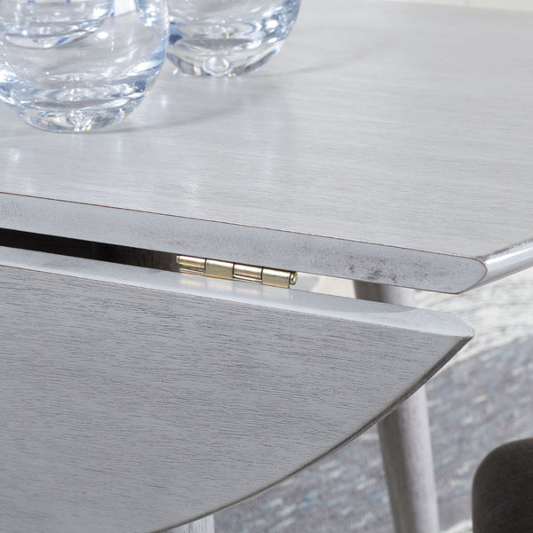 Safavieh Lovell Space-Saving Folding Round Dining Table – Stylish Design For Small Spaces And Versatile Use Light Grey DTB1401B