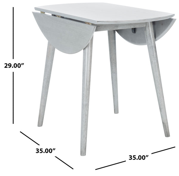 Safavieh Lovell Space-Saving Folding Round Dining Table – Stylish Design For Small Spaces And Versatile Use Light Grey DTB1401B